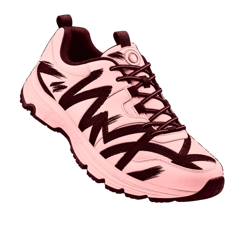 Shifft pink Wavy Sneaker with dark graphic details